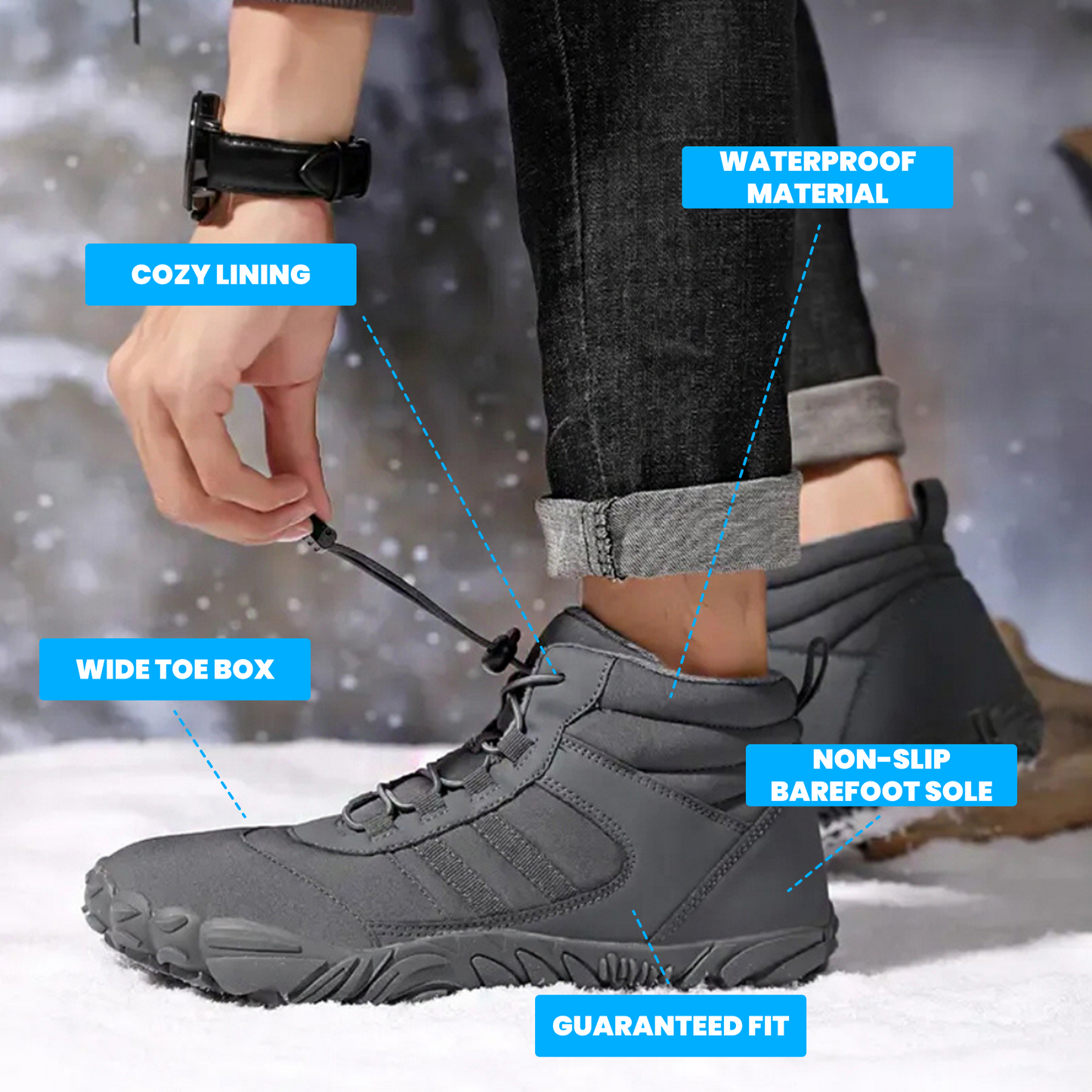 Solenoir™ Brushed Lining - Winter Barefoot Shoes